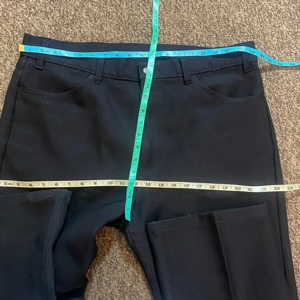 Levi's Black Pants Dress Men’s with Copped Button Size 40 Jeans